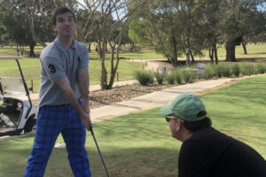 Social blind golf at Meadowbrook